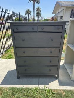 Gray ikea Hemnes dresser