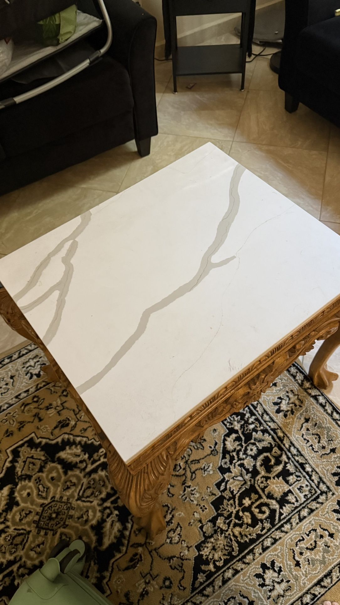 Marble Coffee Table And End Table