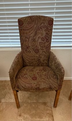 3 Antique Fabric Chairs
