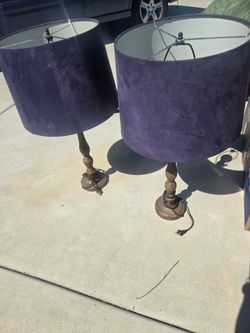 Lamps w blue shade
