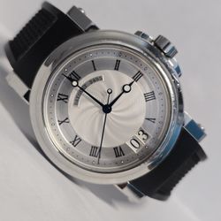 Breguet Marine Automatic Big Date Stainless Steel Men's Watch, Preowned - 5817