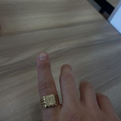 14k Gold I Initial Ring 