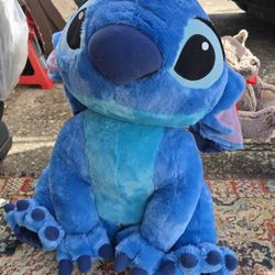 Disney Parks Authentic Original Jumbo Stitch 28" Huge Soft Plush