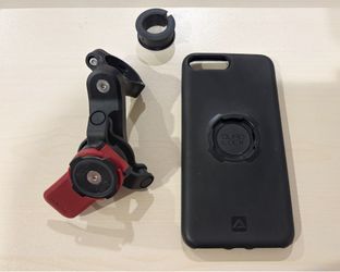 Quad Lock Moto/Bike Mount Kit - Handlebar Mount + Vibration Dampener + Red Lever  +