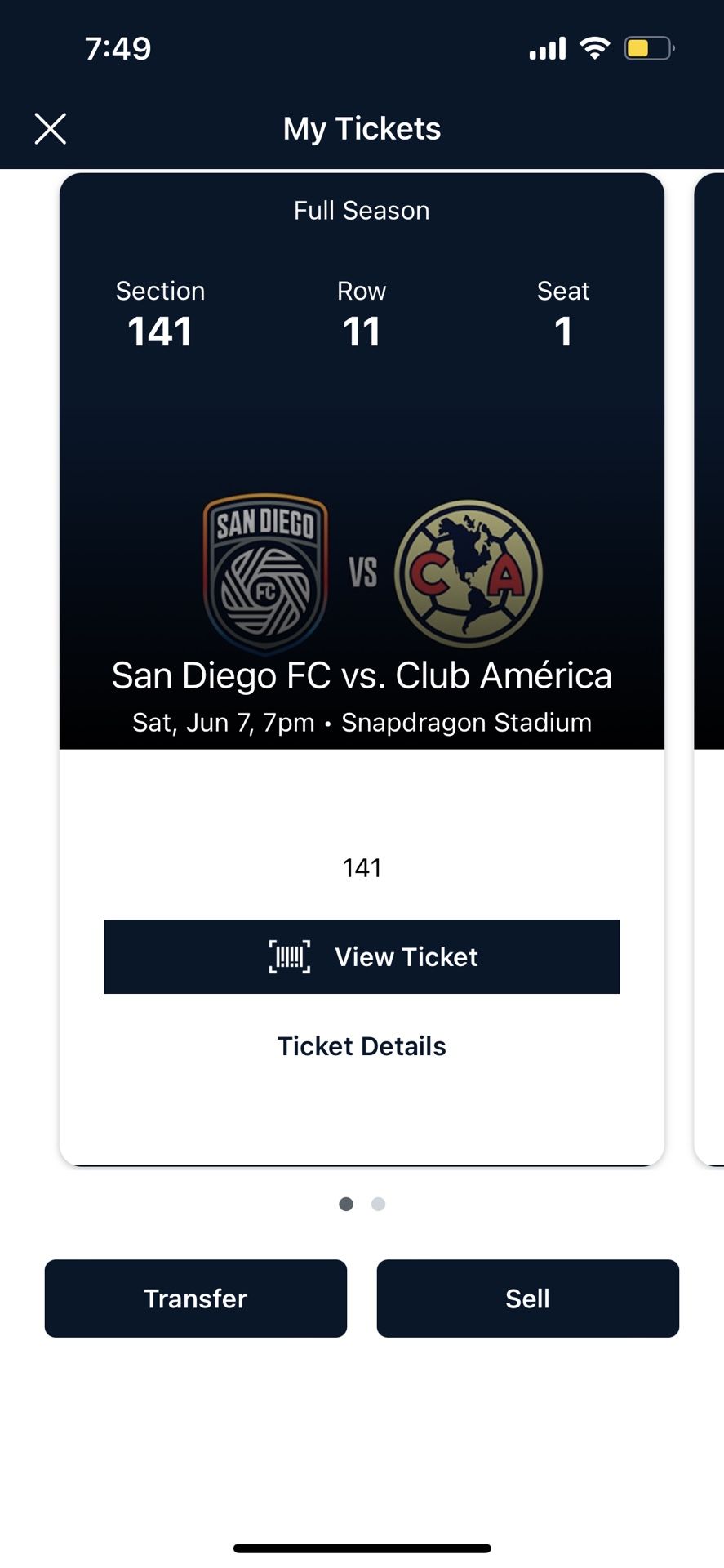 SDFC VS AMERICA TICKETS