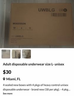Adult disposable underwear
