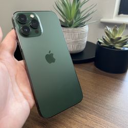 iPhone 13 Pro Max 256gb Alpine Green 💚⭐️ Unlocked Any Carrier! Verizon AT&T Cricket T-mobile Metro Mexico Tambien 🇲🇽 international 