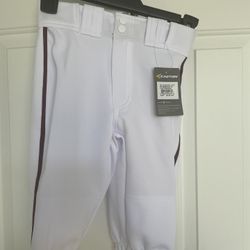 Boys White Easton Knicker Baseball Pants YS