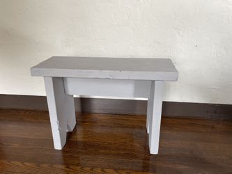 Gray Wooden Bench / Plant Stand