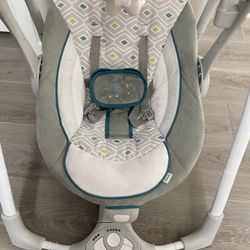 Ingenuity Convert Me 2-in-1 Portable Vibrating Baby Swing Nash, Infant, Gray
