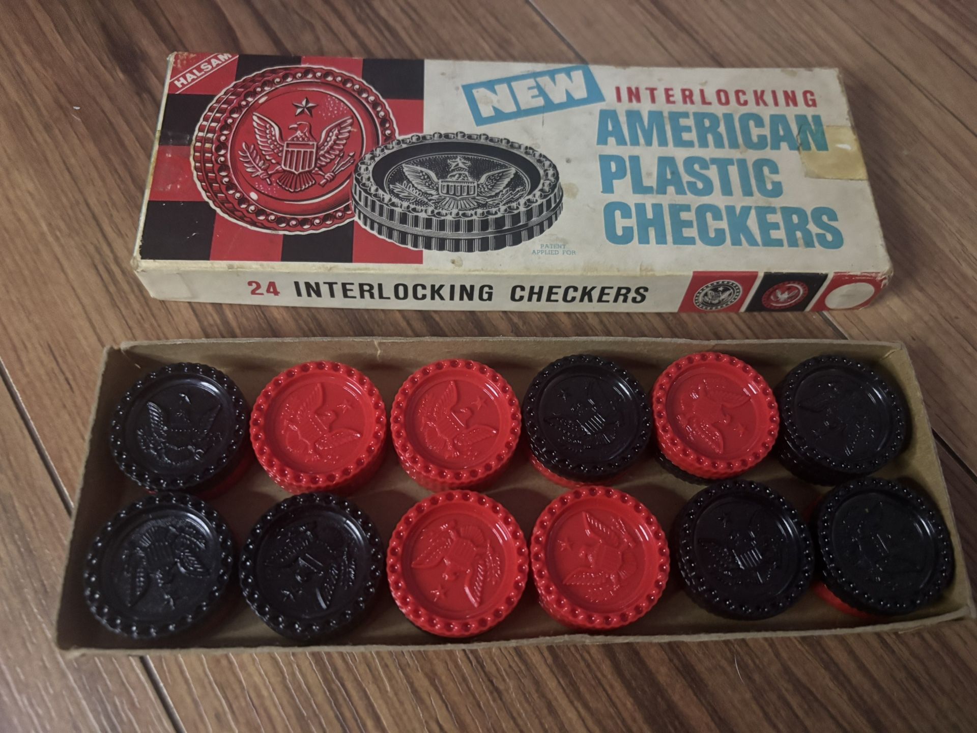 Vintage American Plastic Checkers