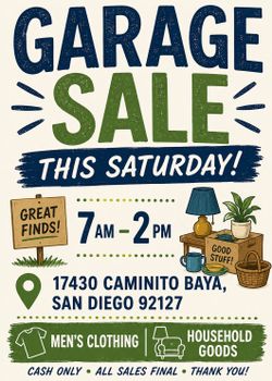 Garage Sale – Saturday, August 8 | 7 AM–2 PM