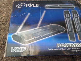 Pyle  vhf pdwm2100 professional dual vhf wireless handheld microphone system