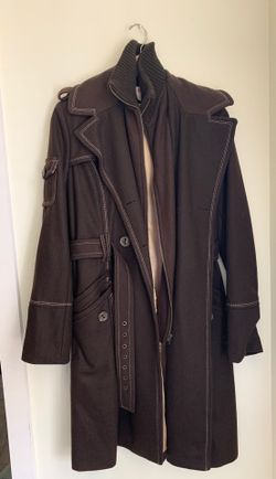 JLO Long beautiful trenchcoat tight brown jacket only worn twice