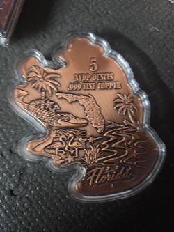 Crocodile Attack  Copper Coin