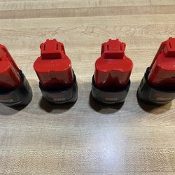 UNUSED 12V 2.0AMP OEM MILWAUKEE BATTERIES  ALL MY LISTING ARE AVAILABLE NO MATTER HOW OLD THE LISTING IS. IF STILL LISTED ALL ITEMS ARE AVAILABLE 