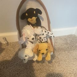 Kids Toy Stuffed Dog and Dog Carrier