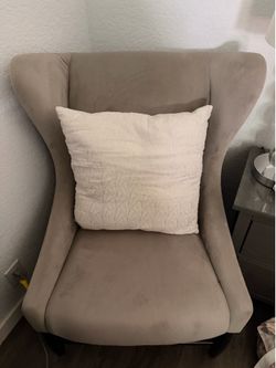 Gray accent chair