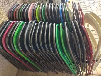 30 piece - metal folding chairs $8 each or $ 220 for all 30