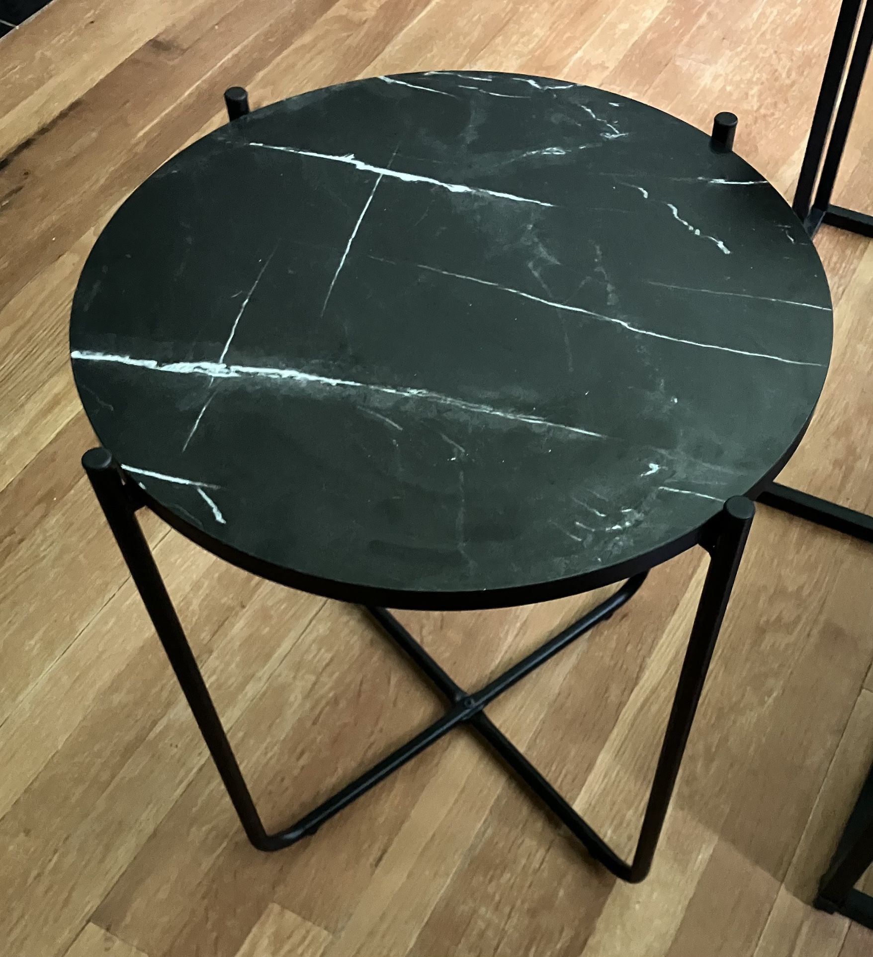 Round Marble Top Side Table