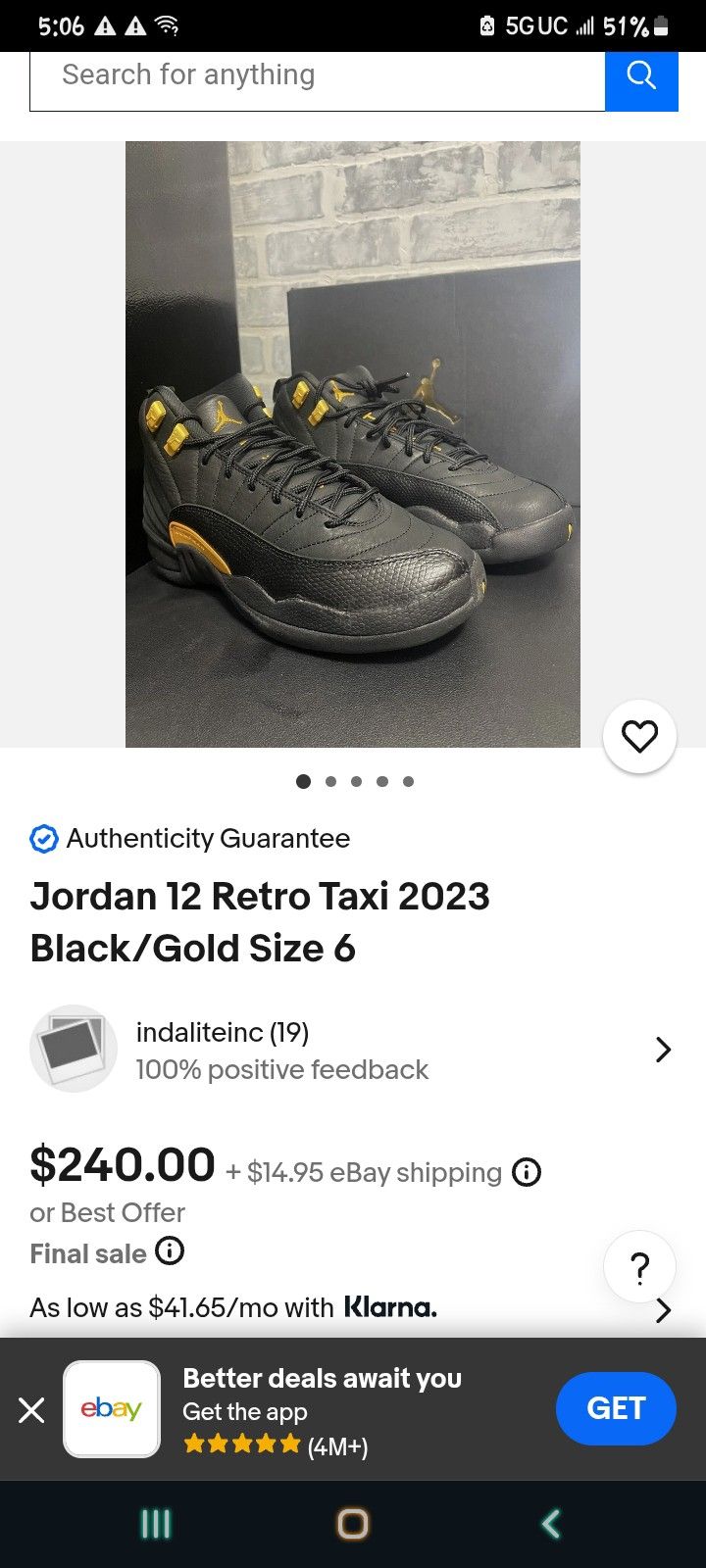 Jordan's 12 Retro Great 👍 Condition 