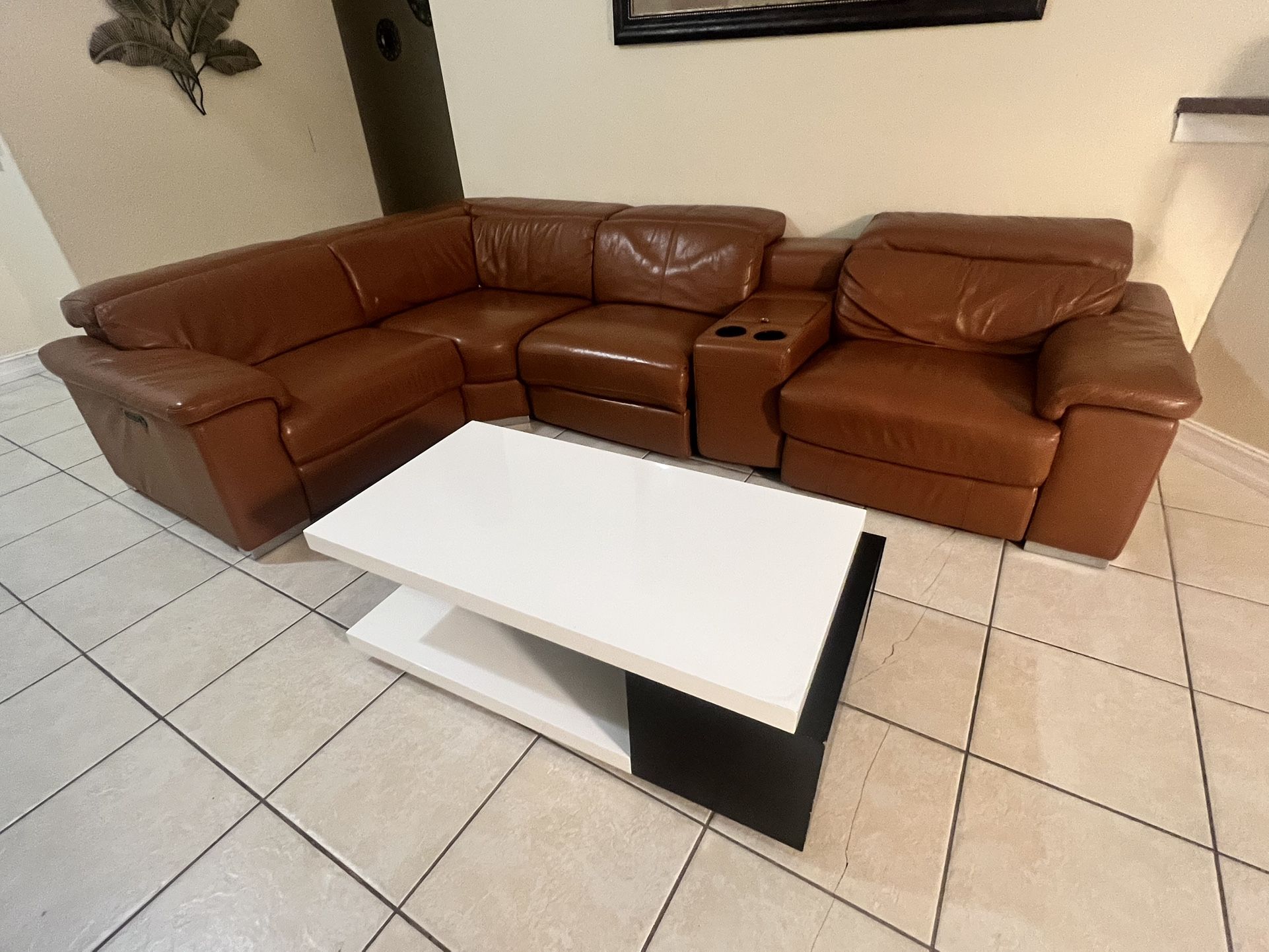 Reclining Sofa and Coffee Table