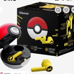 Pokemon Pikachu Earphones Wireless Bluetooth 5.0 Razer Sport Noise Reduction Headphones Touc
