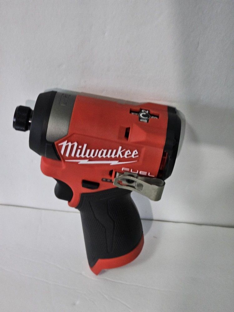 Milwaukee M12 FUEL 12V Lithium-Ion Brushless Cordless 1/4 in. Hex Impact Driver (Tool-Only) Brand New 