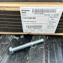 Bulk Lot Zinc-Plated Hex Bolts