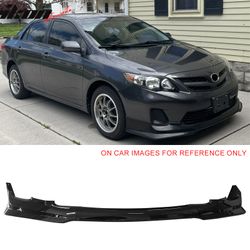 Fits 2011-2013 Toyota Corolla T Style Front Bumper Lip Chin Spoiler Gloss Black PP