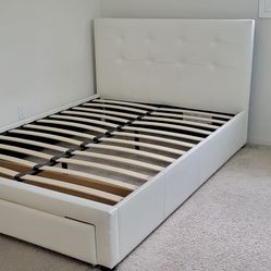 Full Bed with Storage Drawer 