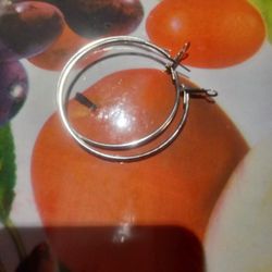 Silver Hoop Earrings 