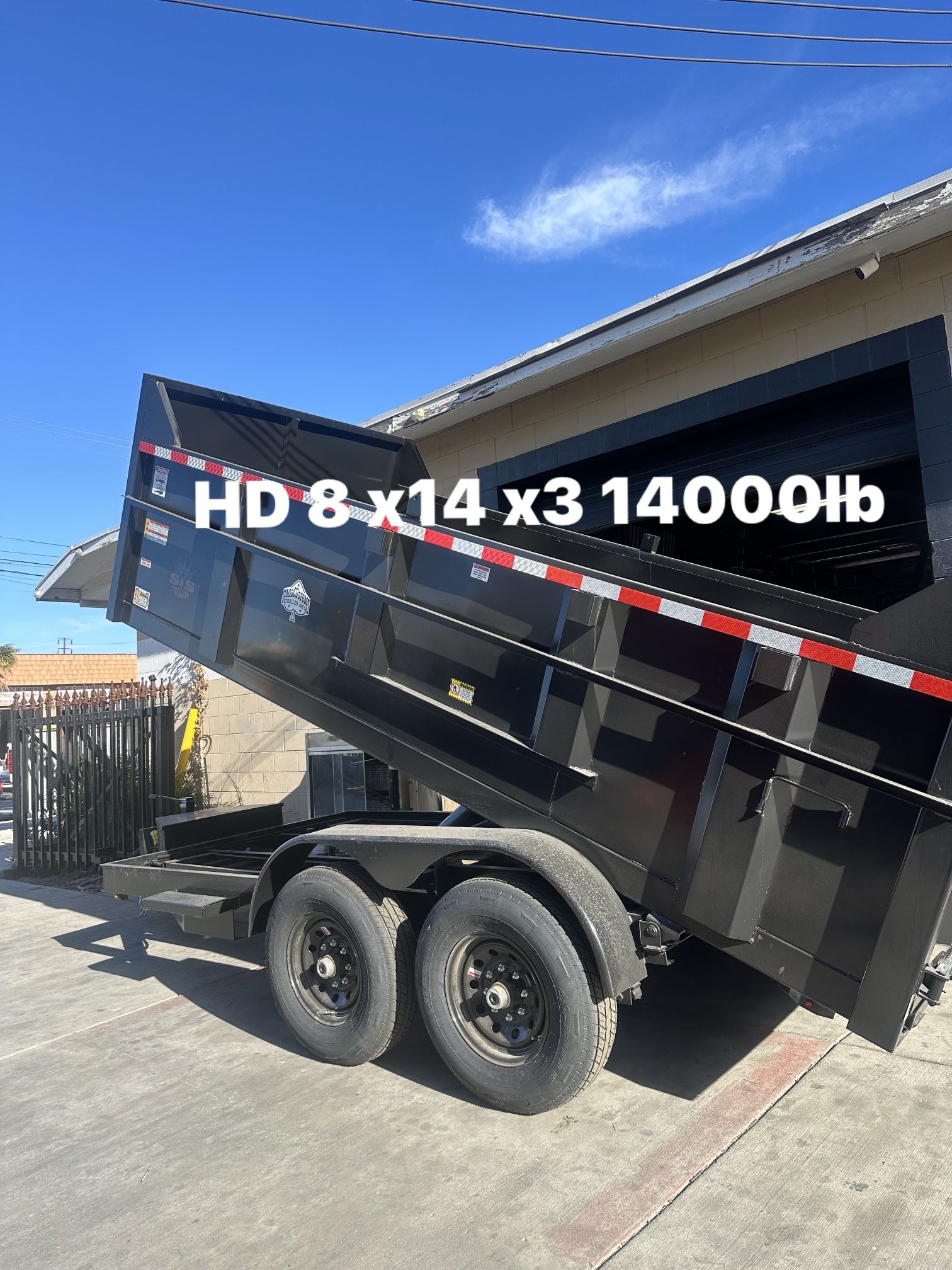 Dump Trailer 8x14x3 14000lb $10995