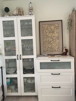 Two IKEA storage units on sale