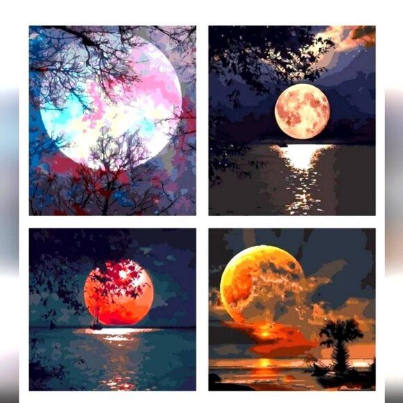 4 Colorwork DIY Paint by Numbers for kids or adults - New