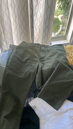 Cabi green straight leg with cuff n pockets size 6