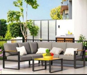Aluminum patio set brand new in the box outdoor patio furniture patio sofa brand new ☑️🚎🚛🆕