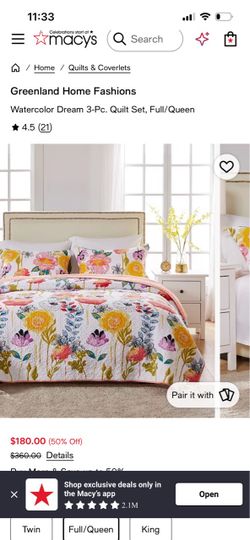 Macys bed spread set and curtains