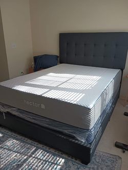 𤩠Brand New Gray/Charcoal Tufted Upholstered King Queen Full Twin Size Bed Frame - Mattress + Box Spring | PAY AFTER DELIVERY š