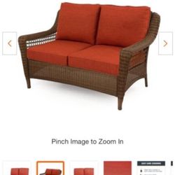 Hi everyone we have 4 loveseat comes wt red cover and cushion new 3 in box and one open box one is little bit darker but all are new retail price each