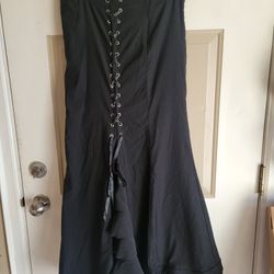 Black Corset Long Skirt Size Large