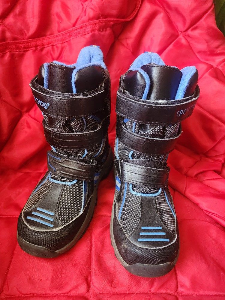 Weatherproof Kody Boys Snow Boots with Multi Hook & Loop Strap Closures All-Weather Insulated Winter Boots Size 2