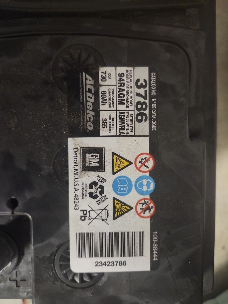 Chevrolet  Silverado 1500 6.2  Battery