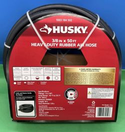 Husky 3/8 in x 50 ft Heavy-Duty Rubber Air Hose