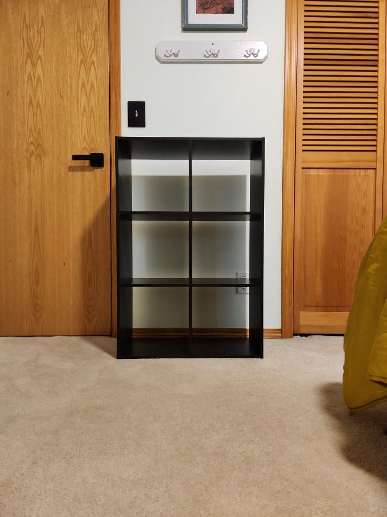 Black Cube Storage Shelf