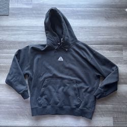 Nike Sweatshirt Mens Medium Black ACG Fleece Hoodie Sweater Heavy Oversized