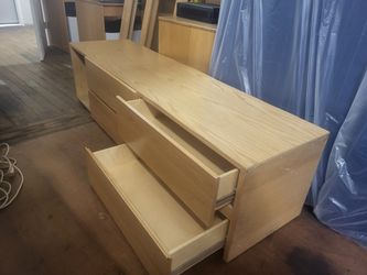4 DRAWERS DRESSERS WITH WHEEL AND SHOES BLOCK AWESOME FOR HOME, OFFICE REAL WOOD (HOME16)