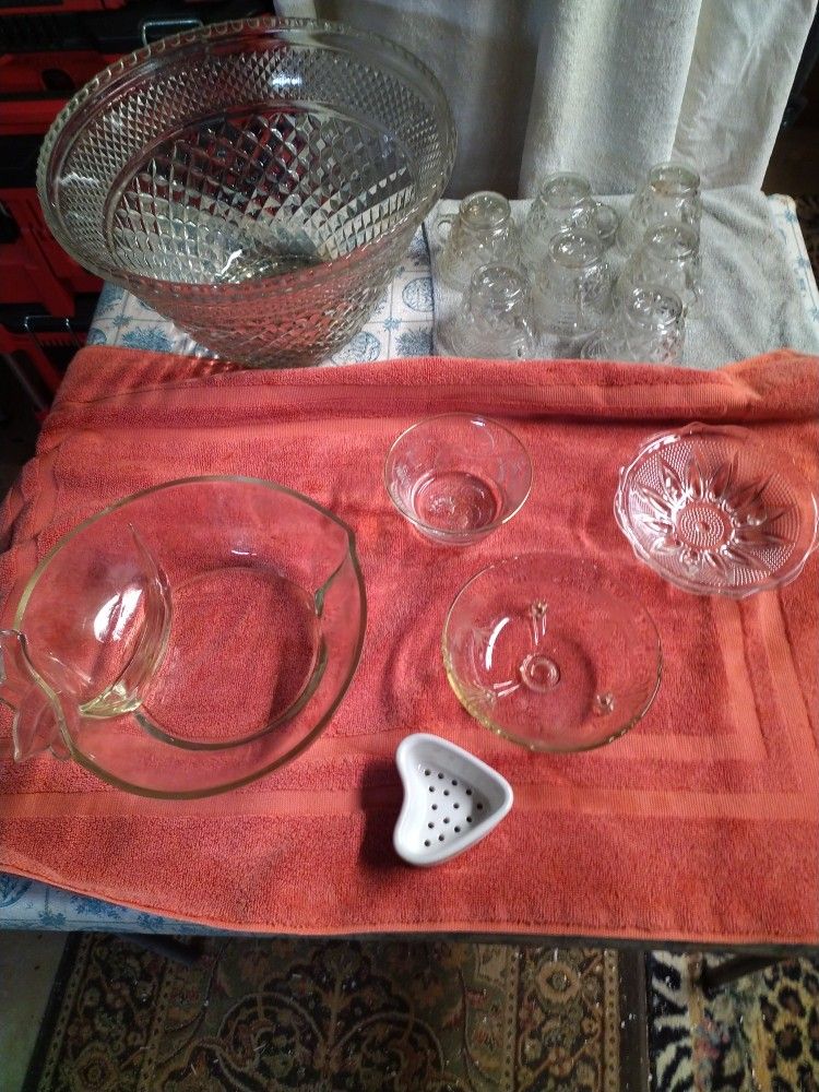 Crystal Candy Dishes,Punch Bowl ...!!