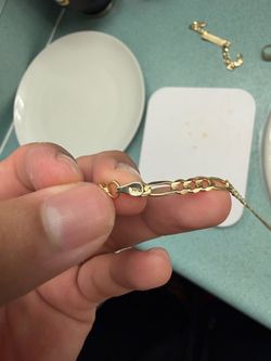 14k figaro link chain 24.5 inches