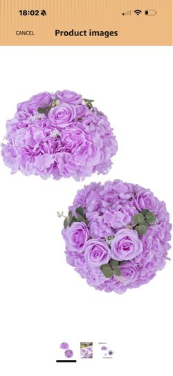 Lilac flower balls wedding